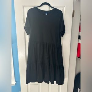 Black XL Old Navy Tiered Swing Dress